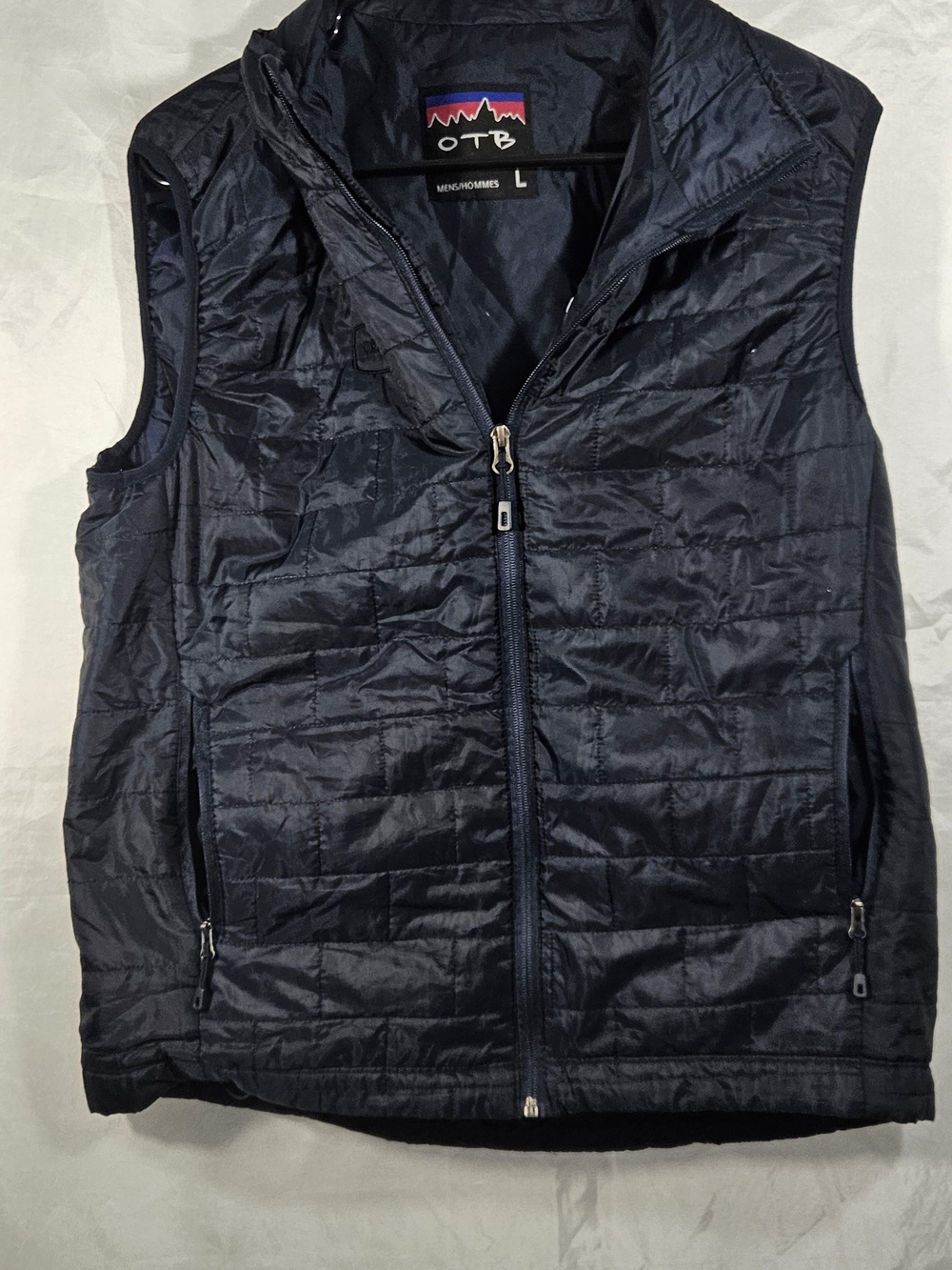OTB Men's Quilted Navy Packable Vest #268